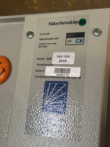 1180893-6 Safety deposit box E-safe Safir 1554 -2018