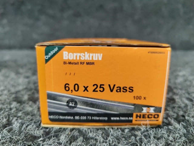 1240955-3 1800 pcs Drilling screw Heco 6.0x25 mm Bi-Metall RF MBR