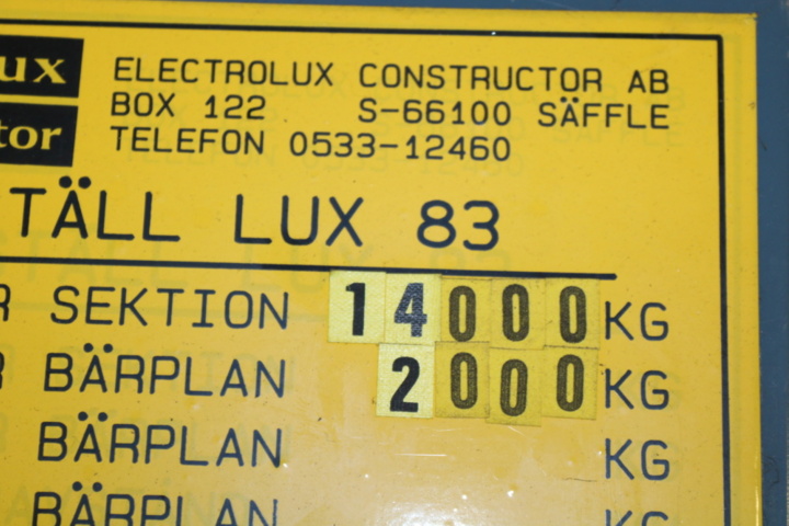 1236058-9 Pallställ Lux 83