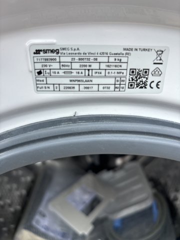 1137564-11 SMEG Freestanding Washing Machine Large volume White
