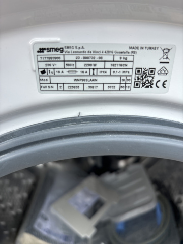 1137564-13 SMEG Freestanding Washing Machine Large volume White