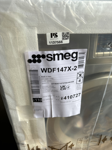 1137566-10 SMEG Washing machine and dryer Stainless steel WDF147X-2