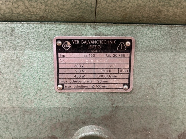 1144757-6 Bench grinder VEM ES 160