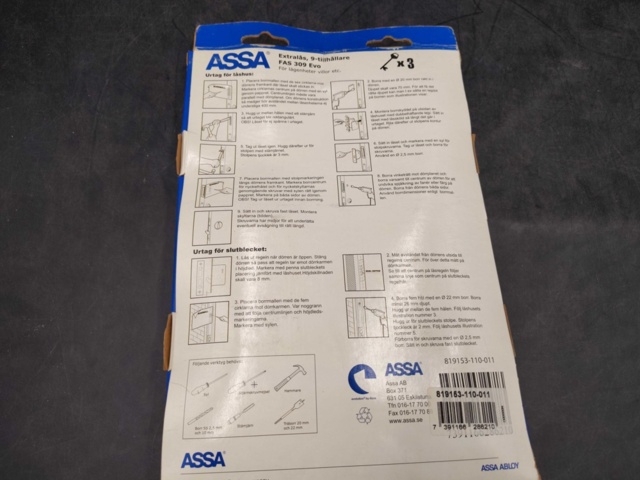 1239756-2 Assa lock set Phase 309 - Shipping included