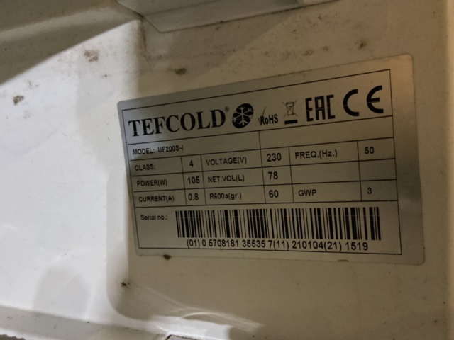 1177956-5 Frysskåp 78 L - Tefcold