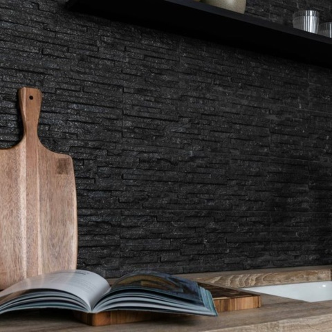 1242592-2 Decorative stone Behobia negro, 30 sqm, granite ceramic