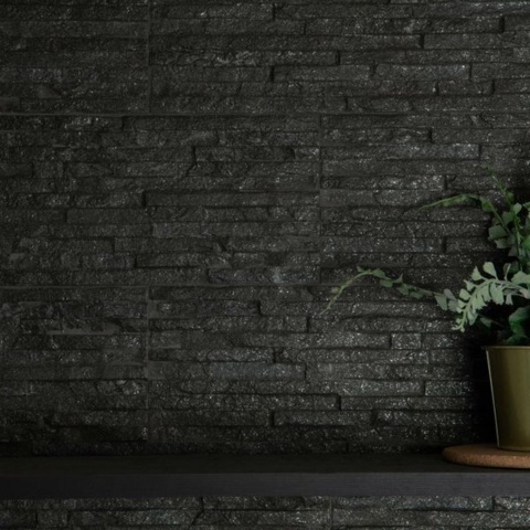 1242592-4 Decorative stone Behobia negro, 30 sqm, granite ceramic