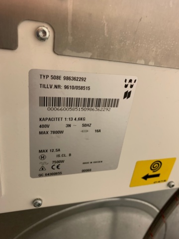 1242604-2 Washing machine Electrolux Wascator 508E