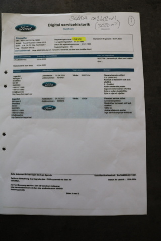 1236066-92 Ford Transit Custom 300 -2022