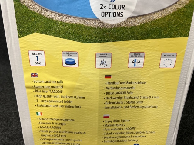 1244304-8 Pool Mountfield Azuro 4,6x0,9m Med stege