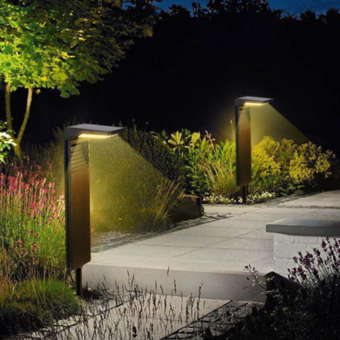 1244401-1 LED Garden Bollards with Solar Cells 2 Pack - Free shipping