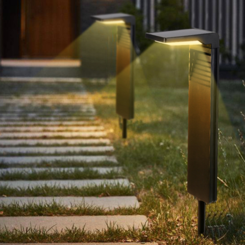 1244401-3 LED Garden Bollards with Solar Cells 2 Pack - Free shipping