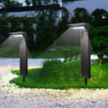 1244401-4 LED Garden Bollards with Solar Cells 2 Pack - Free shipping