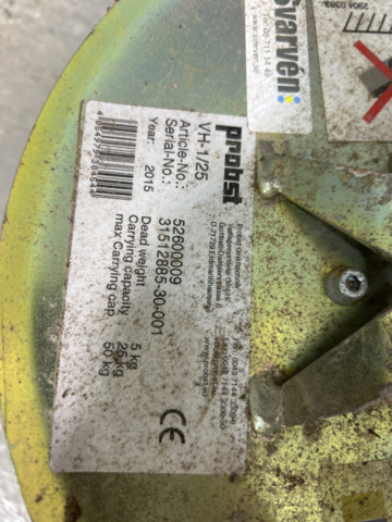 1234971-3 Hand lift Vacuum Probst VH 1/25
