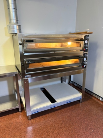 1227719-1 Double pizza oven on stand - GGM gastro