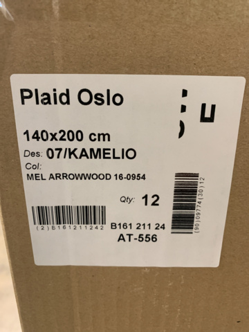 1245919-4 2 st Ullplädar Mel Arrowwood Kamelio, 140x200cm