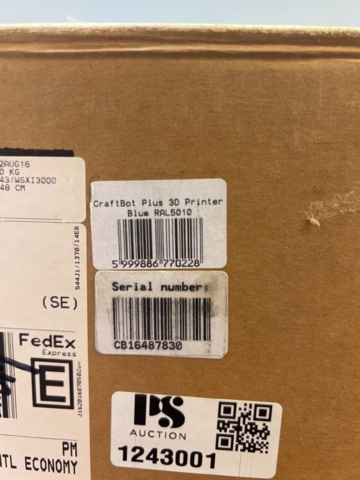 1243001-2 3D printer - Craftbot 2