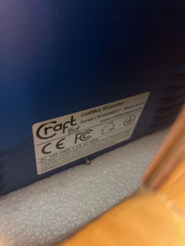 1243001-3 3D printer - Craftbot 2