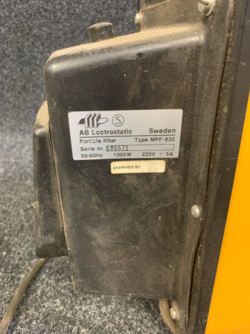 1248037-2 Lectrofilter Lectrostatic MPF - 830