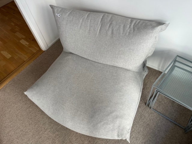 1215135-3 Loungefåtöljer x2 Fatboy & sidobord