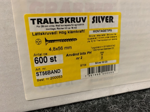 1245863-4 About 6,000 banded table screws 4.8x56 mm, Silver