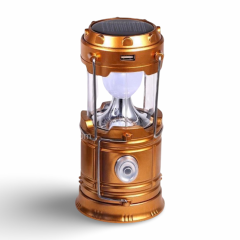 1250026-1 2 st Campinglyktor Solcellsdrivna - Powerbank 2400 mAh - Fri frakt