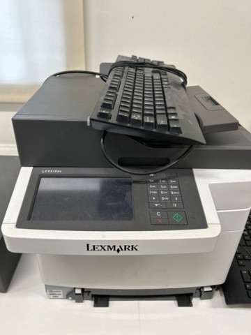 1224565-2 Lexmark printer, cash drawer, various cables and connectors