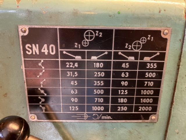 1194301-8 Lathe - TOS SN40B