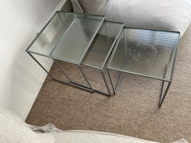 1215135-7 Loungefåtöljer x2 Fatboy & sidobord