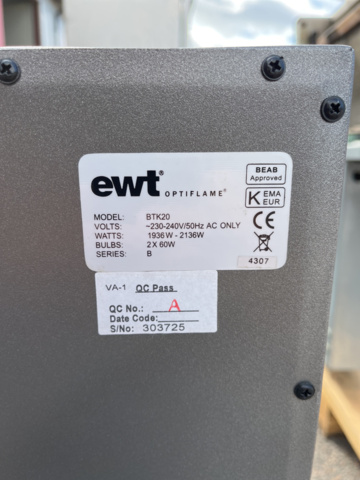 1249581-3 Electric wood stove EWT Optiflame BTK20