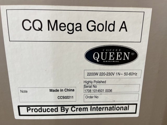 1249603-2 Coffee maker with thermos - Coffee Queen Mega Gold A