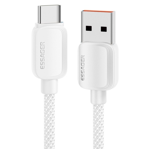 1252143-1 10 st ladd/synkkkabel USB-A - USB-C 100W max, 1 meter, flätad - Frakt ingår