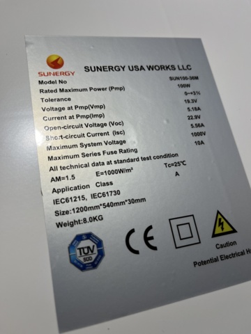1252594-8 Monocrystalline solar panels 12V 50W and 100W with installation accessories