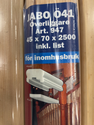 1252544-6 Staket Jabo överliggare, underliggare, räckespelare, ändstolpar