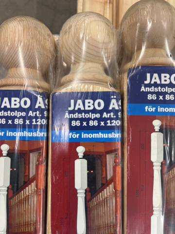 1252544-13 Staket Jabo överliggare, underliggare, räckespelare, ändstolpar