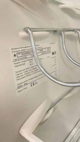 1253146-4 Fridge & freezer Siemens, 185 cm