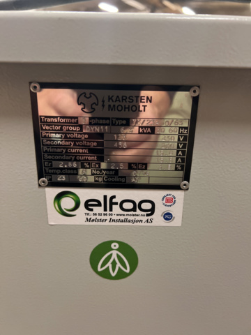 1122149-7 Transformer karsten Moholt 3 Phase