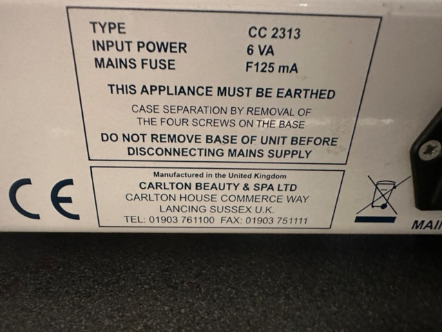 956593-5 Body galvanic instrument Carlton CC 2313