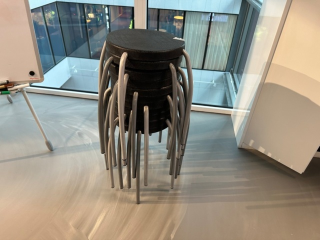 956648-2 11 stools Ikea 18557 vintage 1970s, stackable