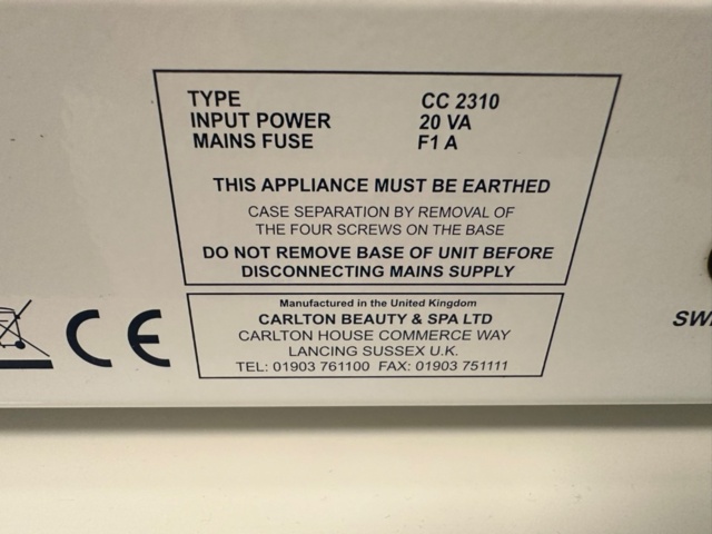 956690-5 Body faradic instrument Carlton CC 2310 Body Foradic, Rolling table Carlton Trolley