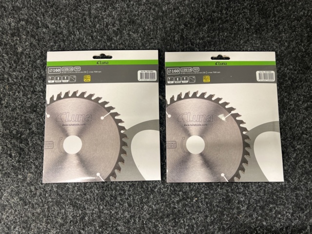 1254508-1 2 st cirkelsågblad Luna, 160x20,16 Z30