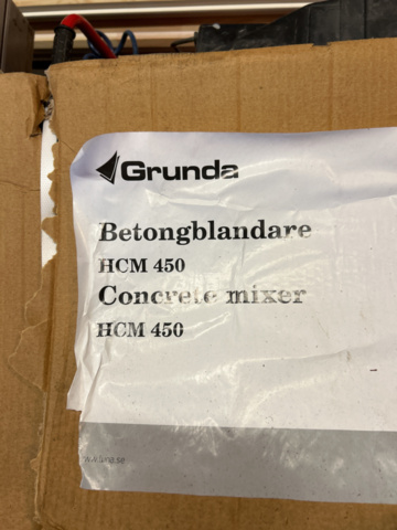 1249008-2 Concrete mixer - Grunda HCM 450 (New/unused)