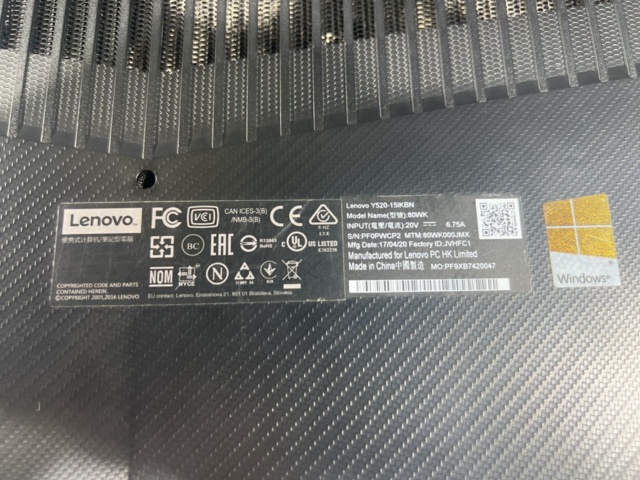 1181008-11 Laptop gaming - Lenovo Legion Y520