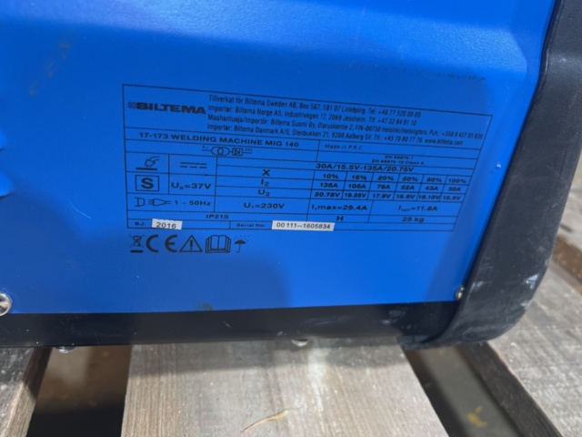 1181017-5 Welding - Biltema MIG 140