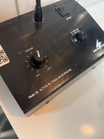 1244572-2 Table microphone Monacor PAM-10 with 2 speakers Veres Audio