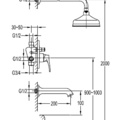 1257510-9 Julia Shower set - sw377 - Shipping included