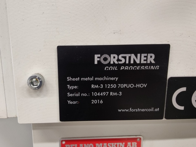 1254059-11 Klippsträcka Forstner RM-3 1250 70PUO-HOV