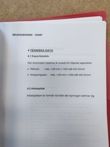 1254059-19 Klippsträcka Forstner RM-3 1250 70PUO-HOV