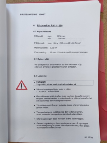1254059-20 Klippsträcka Forstner RM-3 1250 70PUO-HOV