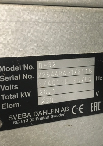 1250424-3 Bakery oven/deck oven Sveba Dahlen D32, 2021